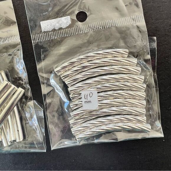 Curved Tube Spacer Jewelry Making Supplies
3 bundles of 10 silver - Picture 4 of 4